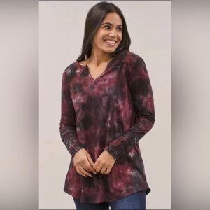 Caite Kyla Seo Love Tie Dye Embroidered Alma Top Size
Small